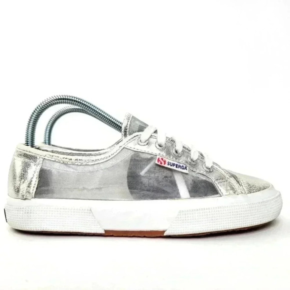 Superga Metallic Mesh Rave Platform Sneakers - 7 - Picture 1 of 9